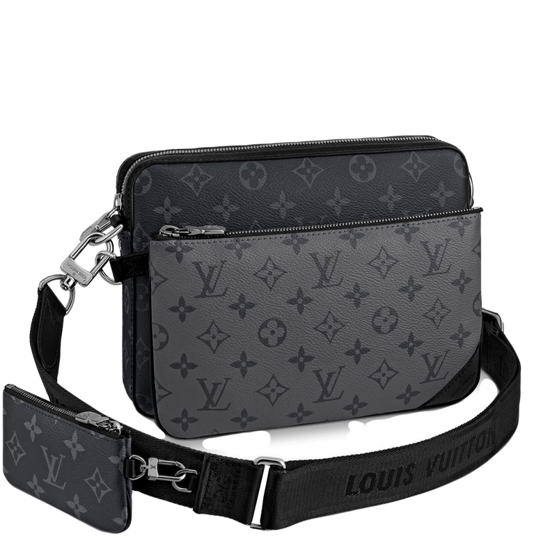 Louis Vuitton Trio Messenger Monogram Eclipse Reverse Gray